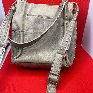 Hammitt Tan Shoulder Bag with Gold Accents